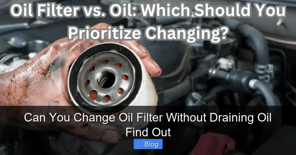 Can You Change Oil Filter Without Draining Oil Find Out