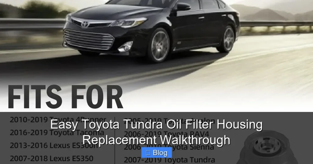Easy Toyota Tundra Oil Filter Housing Replacement Walkthrough