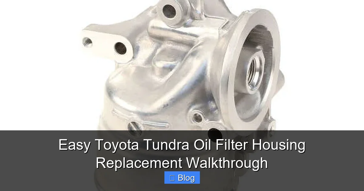 Easy Toyota Tundra Oil Filter Housing Replacement Walkthrough