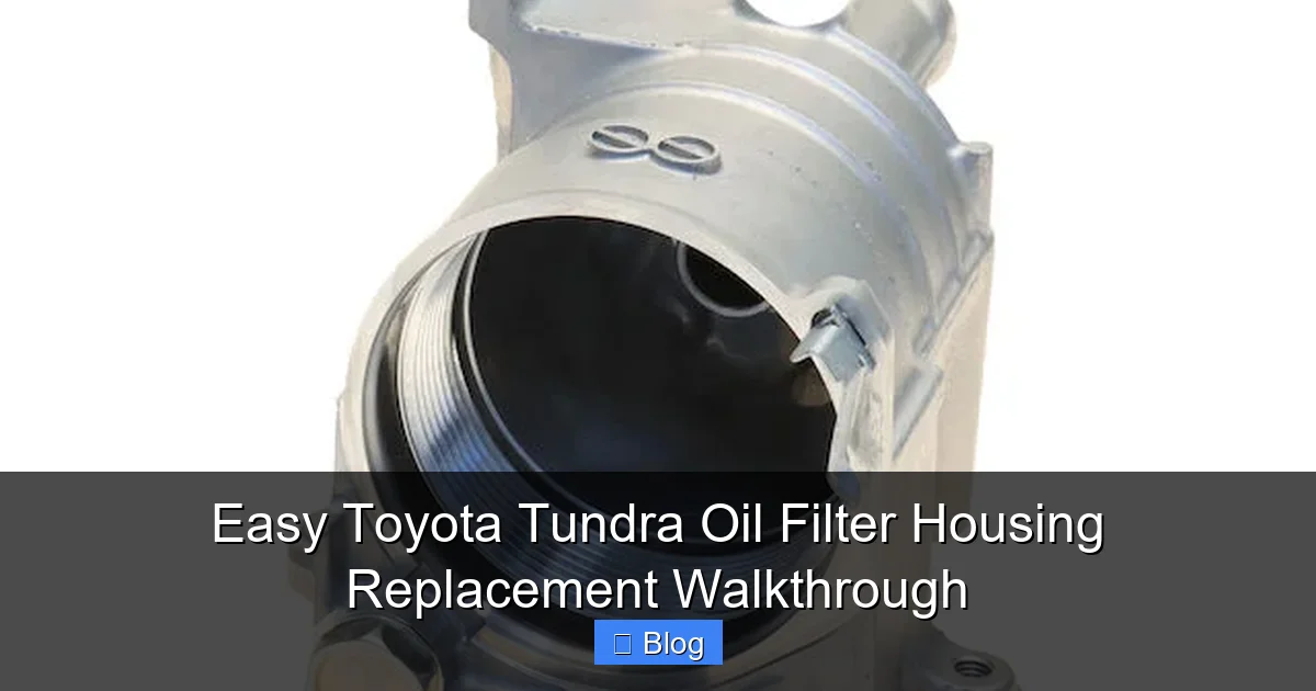 Easy Toyota Tundra Oil Filter Housing Replacement Walkthrough