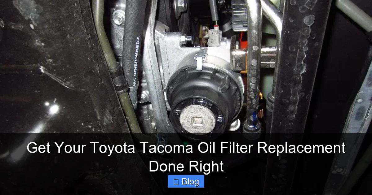 Get Your Toyota Tacoma Oil Filter Replacement Done Right