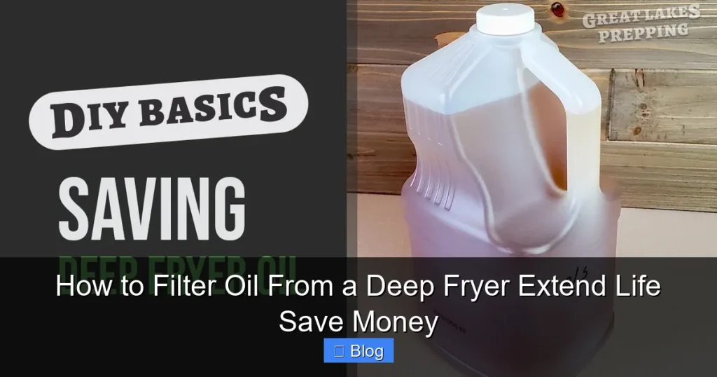 How to Filter Oil From a Deep Fryer Extend Life Save Money