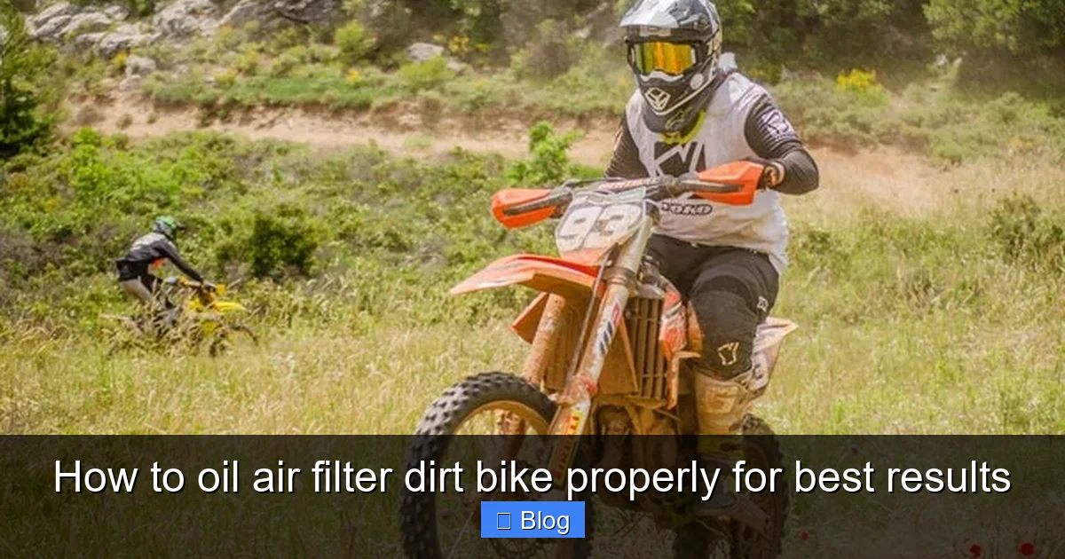 How to oil air filter dirt bike properly for best results