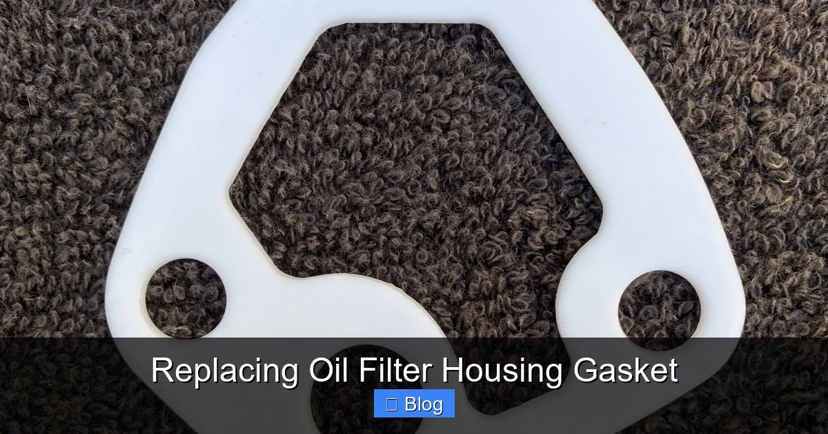 Replacing Oil Filter Housing Gasket