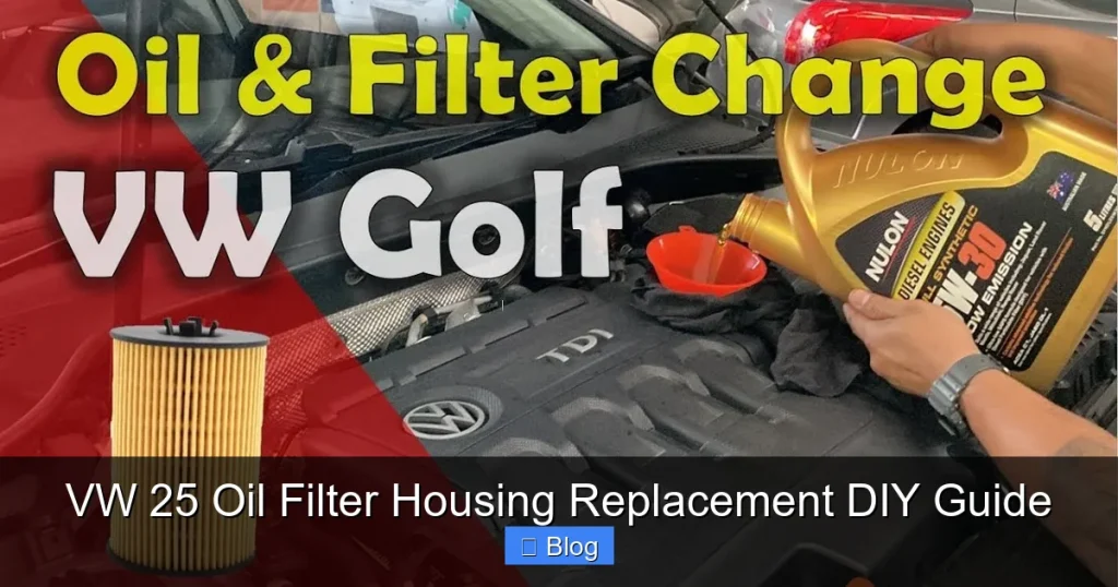VW 25 Oil Filter Housing Replacement DIY Guide