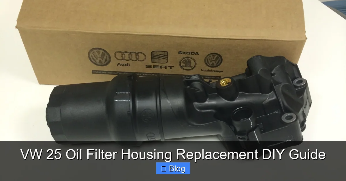 VW 25 Oil Filter Housing Replacement DIY Guide
