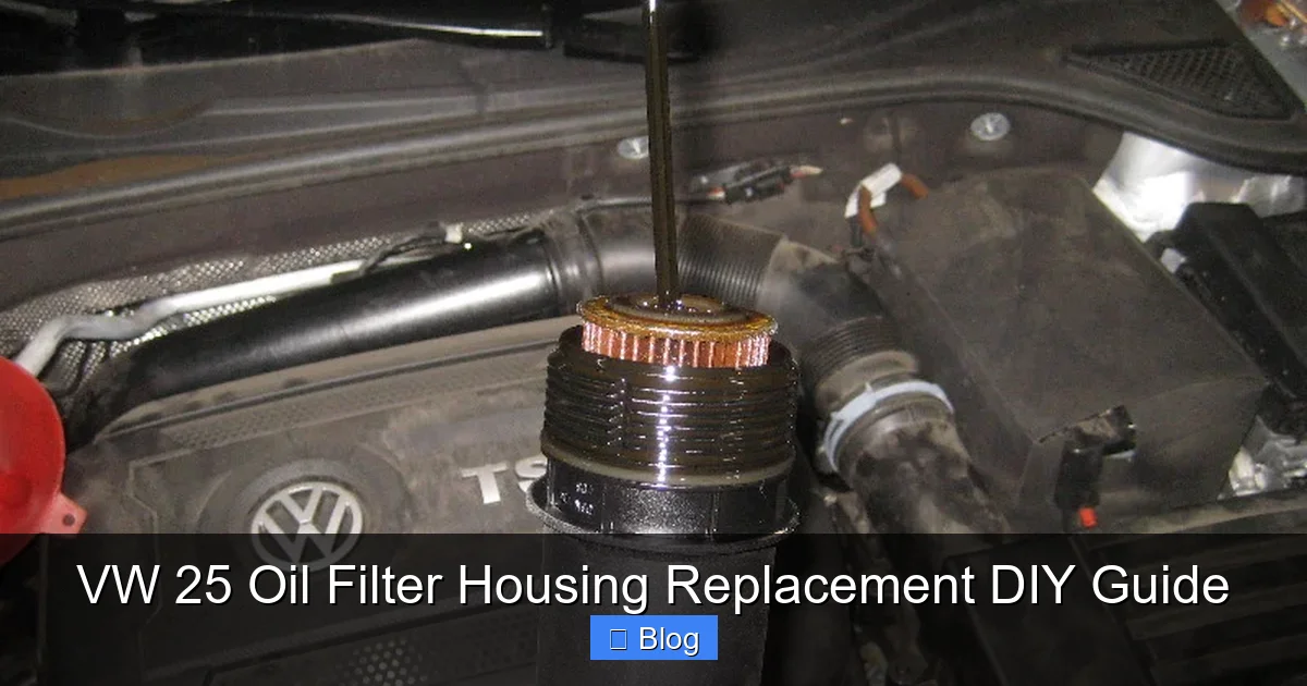 VW 25 Oil Filter Housing Replacement DIY Guide