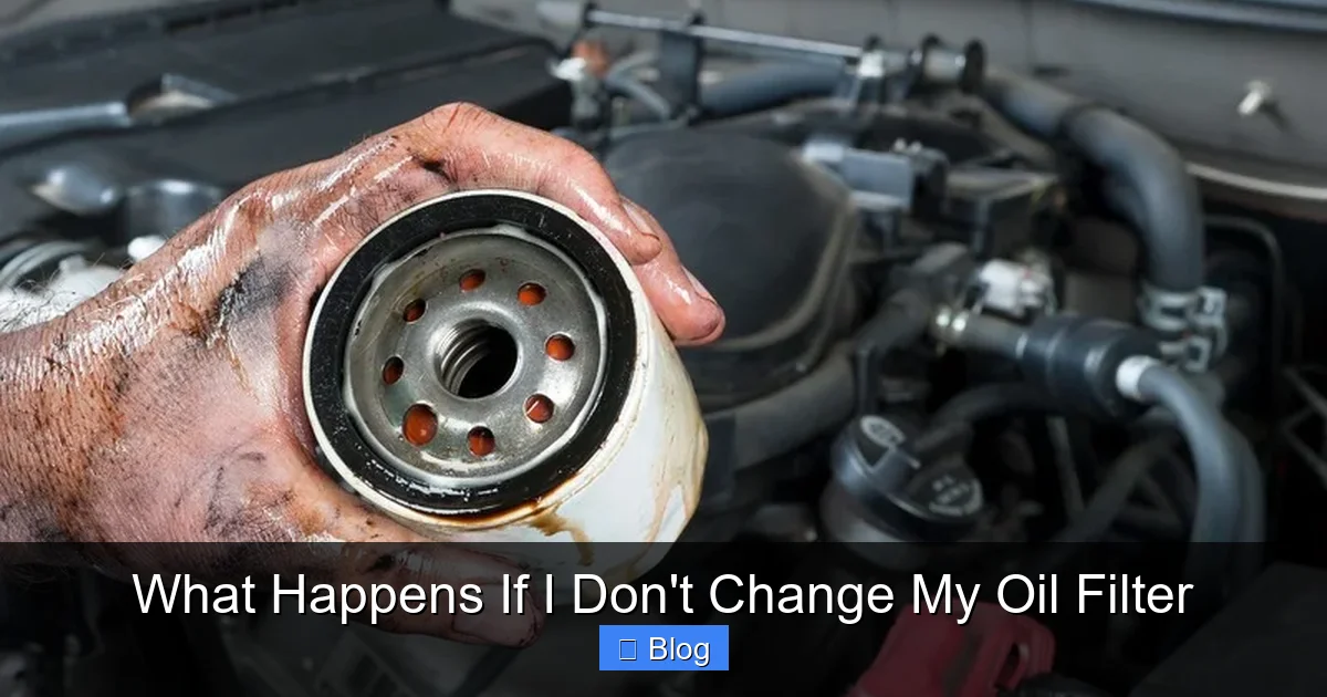 What Happens If I Don't Change My Oil Filter