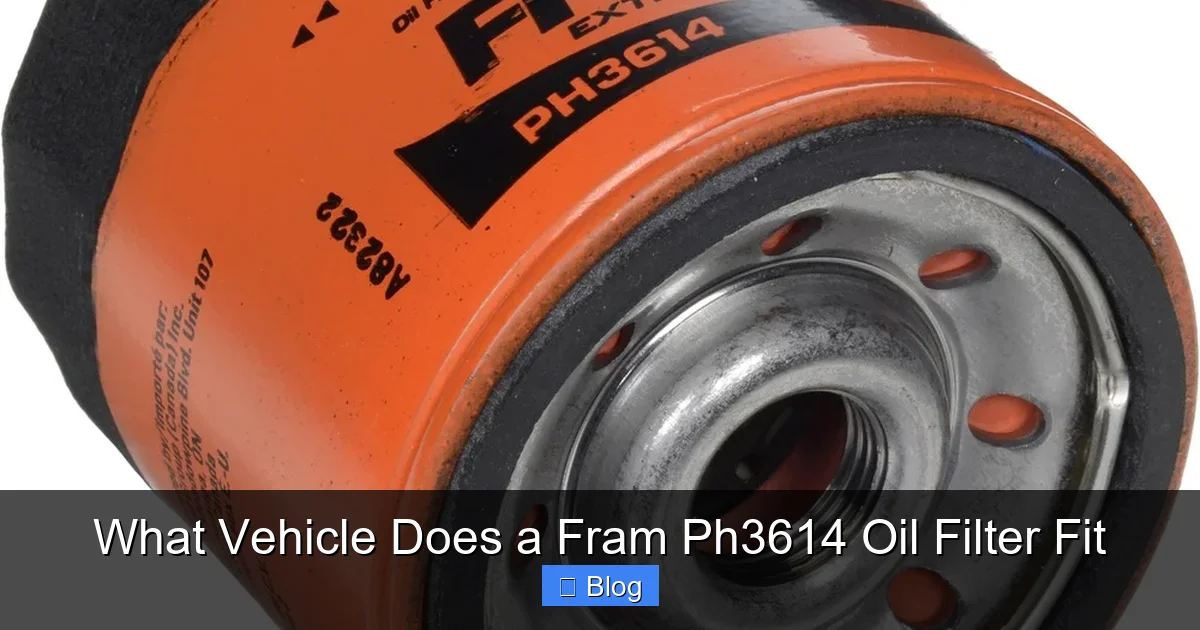 What Vehicle Does a Fram Ph3614 Oil Filter Fit