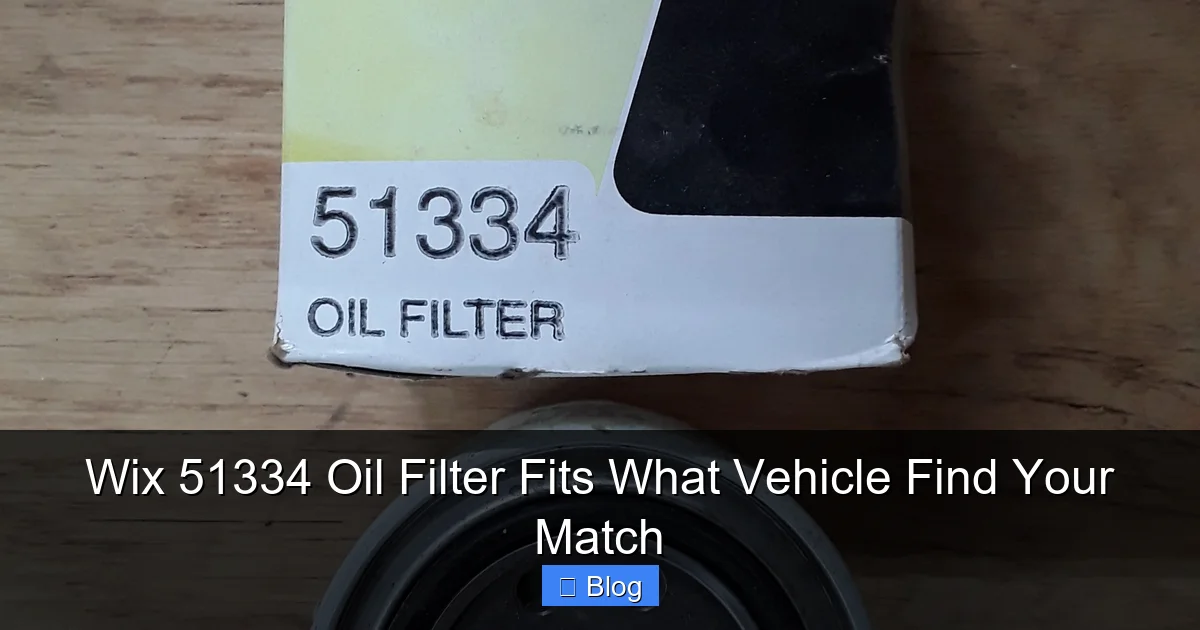 Wix 51334 Oil Filter Fits What Vehicle Find Your Match