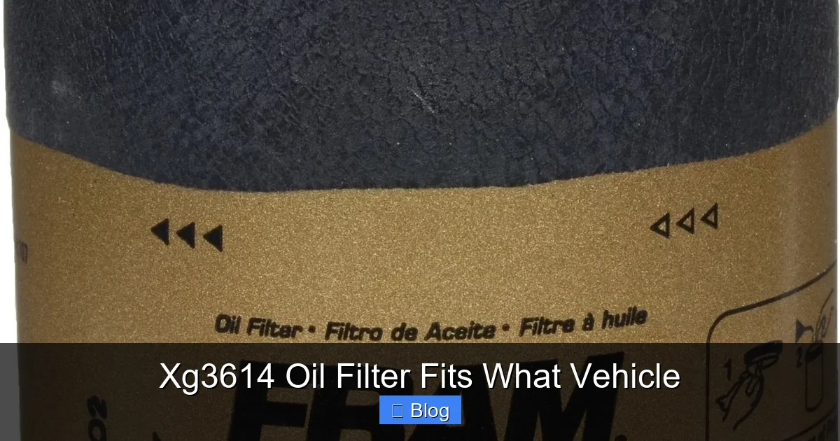 Xg3614 Oil Filter Fits What Vehicle