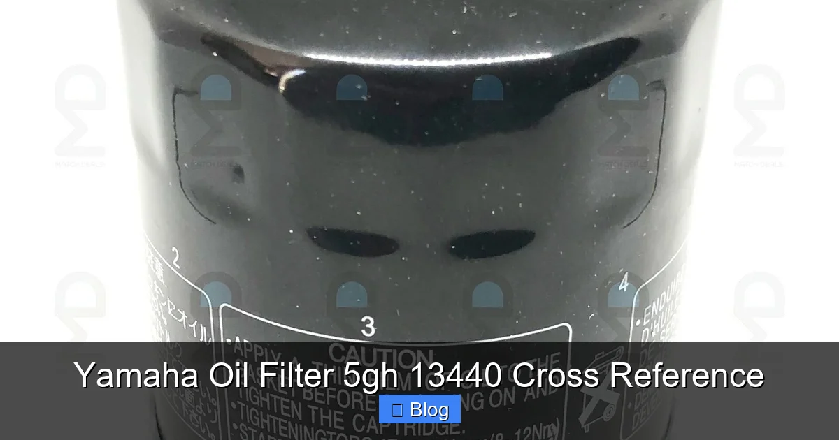 Yamaha Oil Filter 5gh 13440 Cross Reference