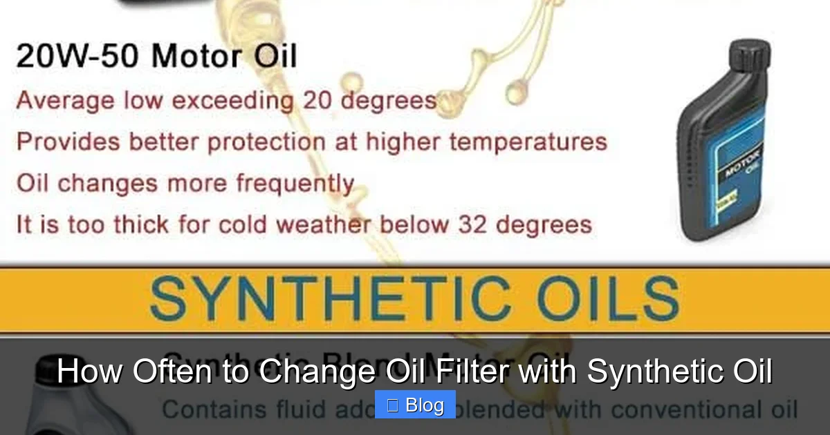 How Often to Change Oil Filter with Synthetic Oil