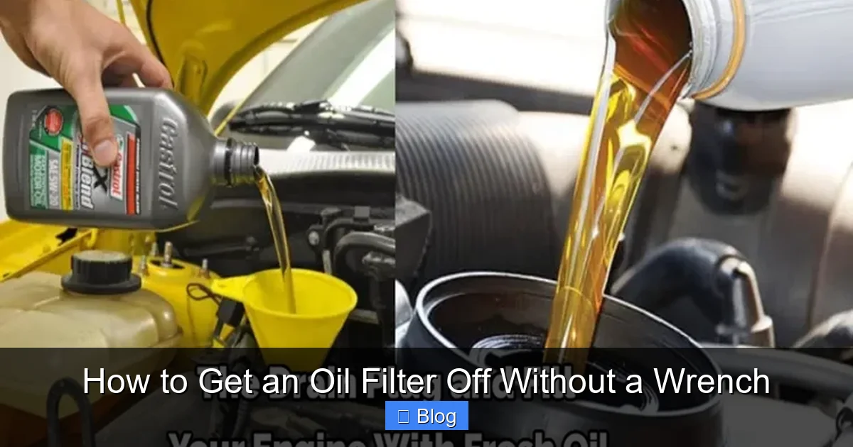 How to Get an Oil Filter Off Without a Wrench?