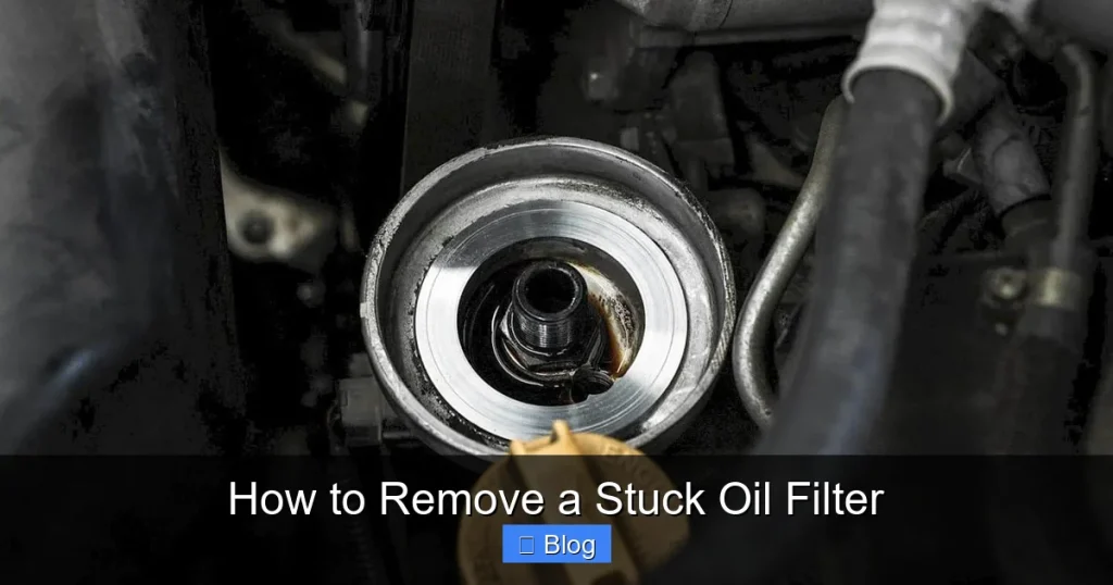How to Remove a Stuck Oil Filter