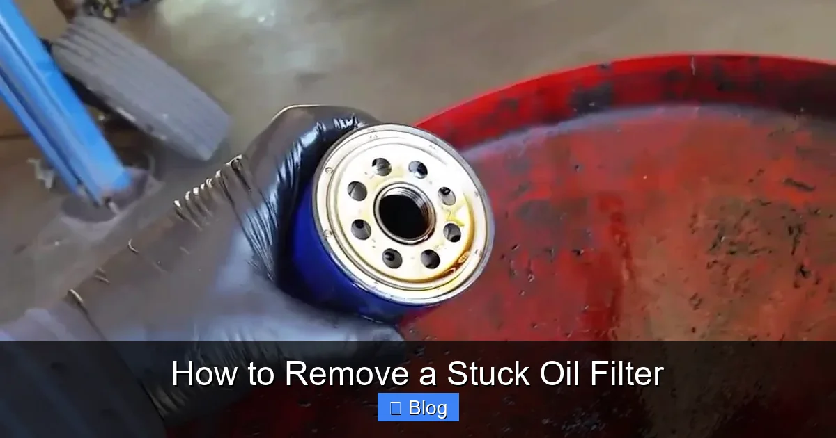 How to Remove a Stuck Oil Filter