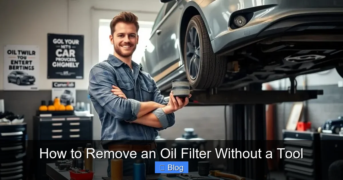 How to Remove an Oil Filter Without a Tool