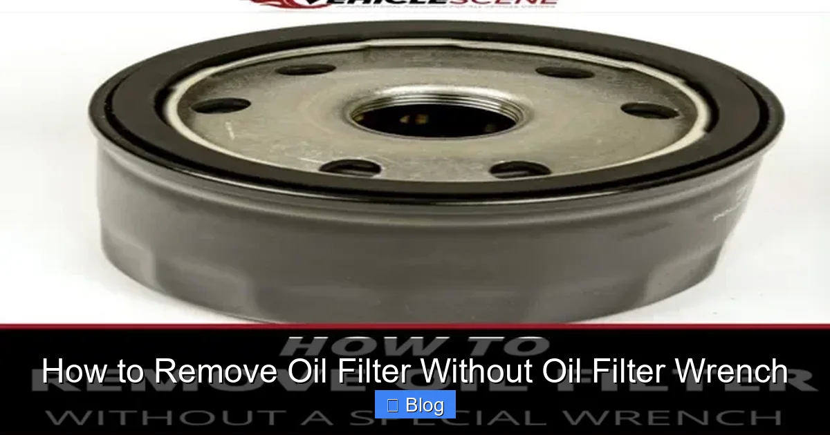How to Remove Oil Filter Without Oil Filter Wrench