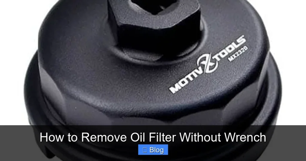 How to Remove Oil Filter Without Wrench?