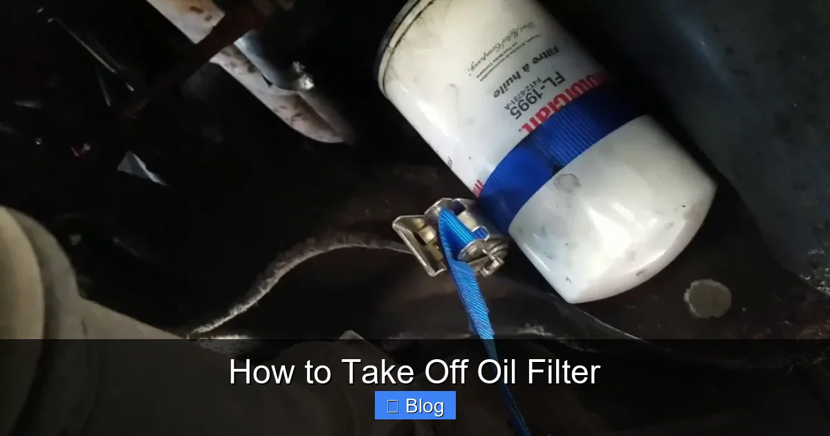 How to Take Off Oil Filter