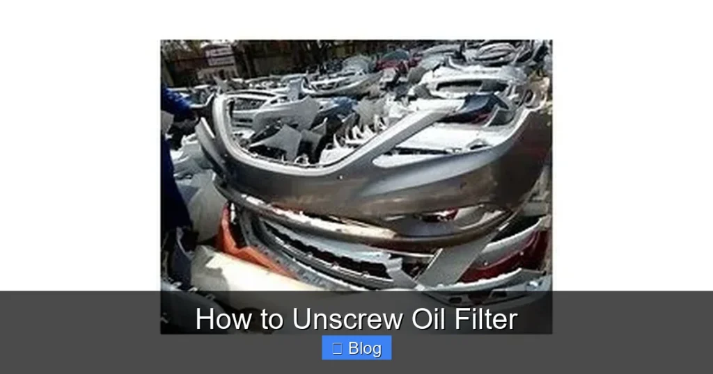 How to Unscrew Oil Filter