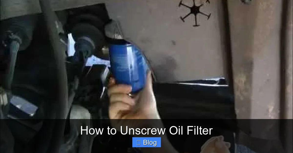 How to Unscrew Oil Filter