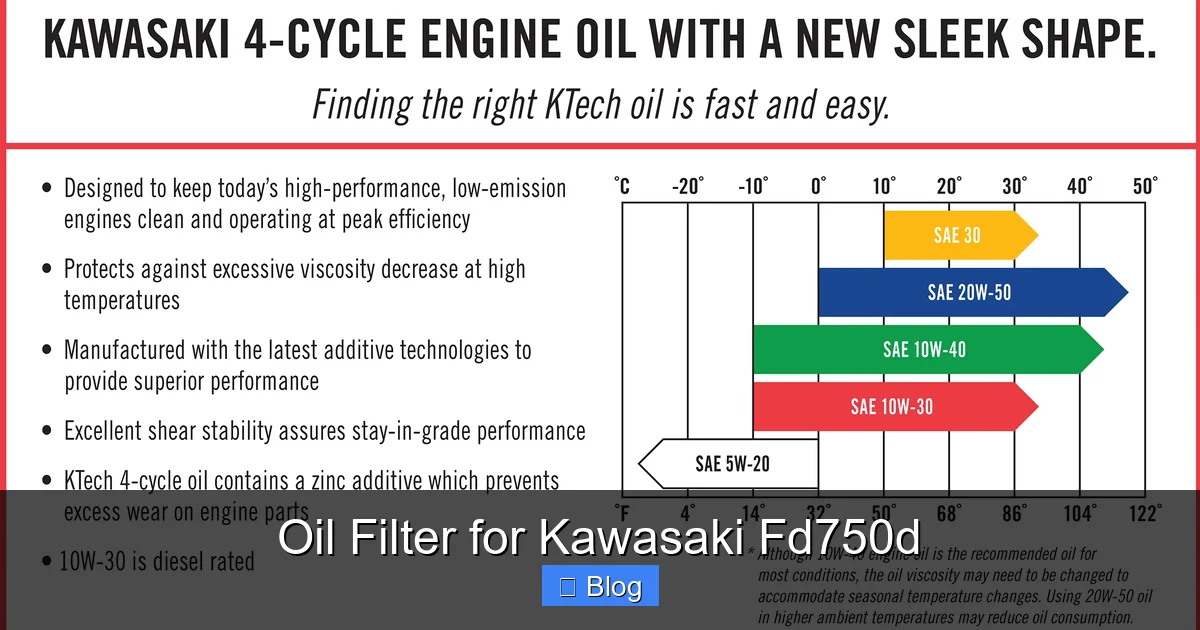 Oil Filter for Kawasaki Fd750d