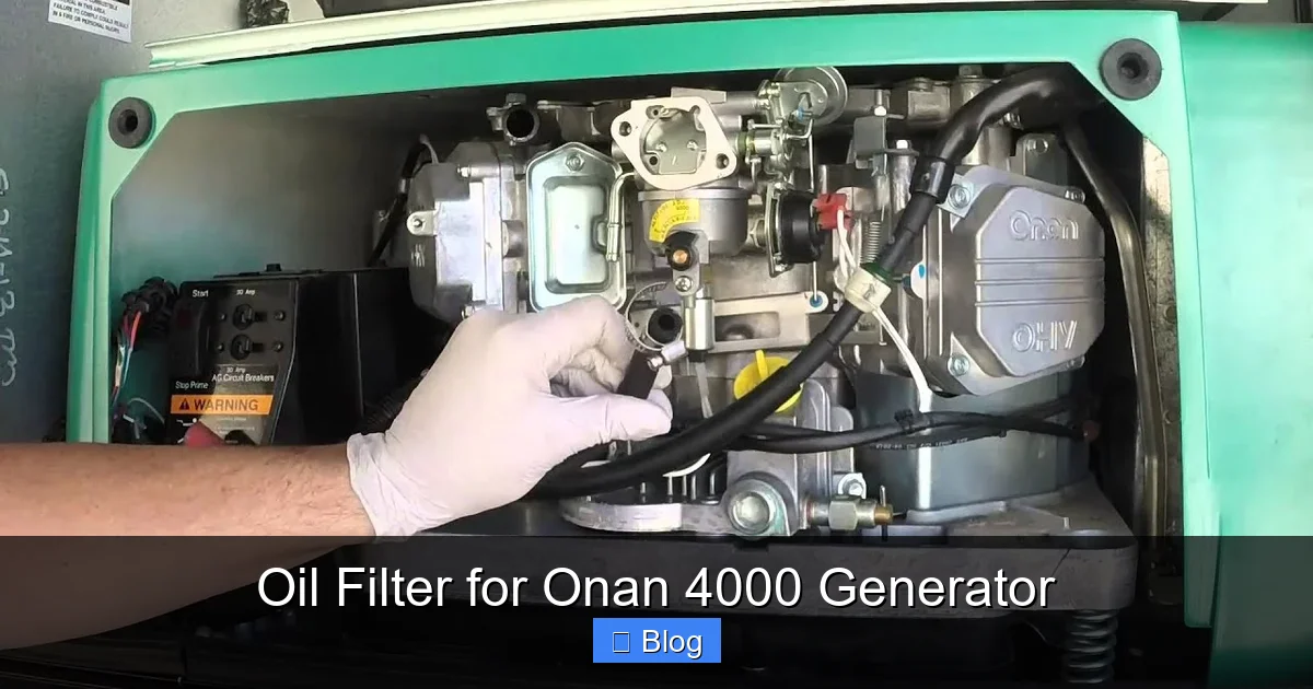 Oil Filter for Onan 4000 Generator