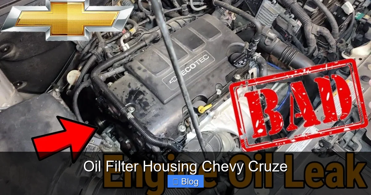 Oil Filter Housing Chevy Cruze