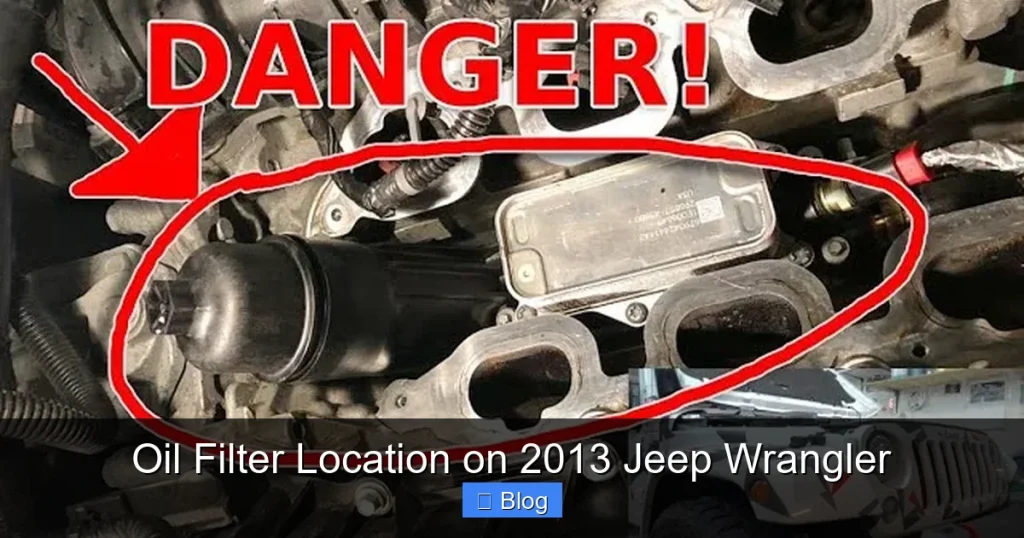 Oil Filter Location on 2013 Jeep Wrangler