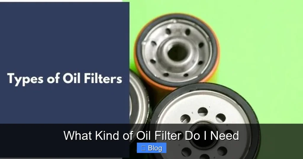 What Kind of Oil Filter Do I Need