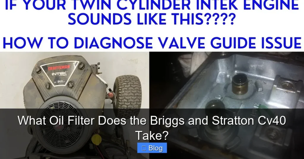 What Oil Filter Does the Briggs and Stratton Cv40 Take?
