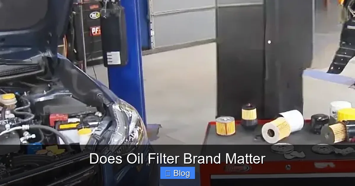 Does Oil Filter Brand Matter