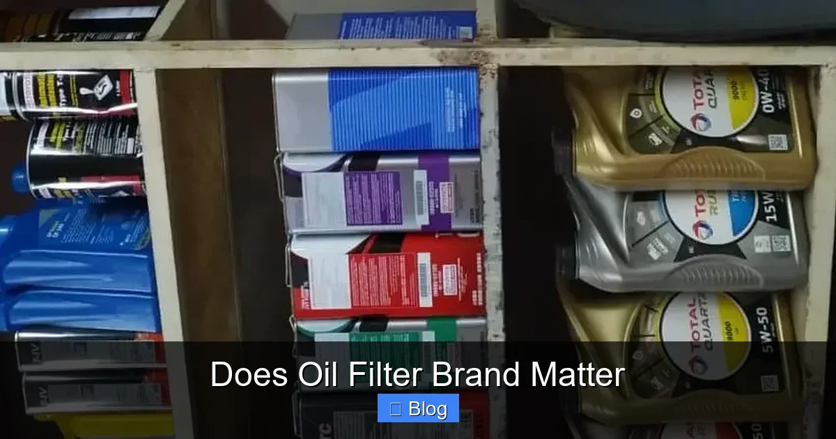 Does Oil Filter Brand Matter