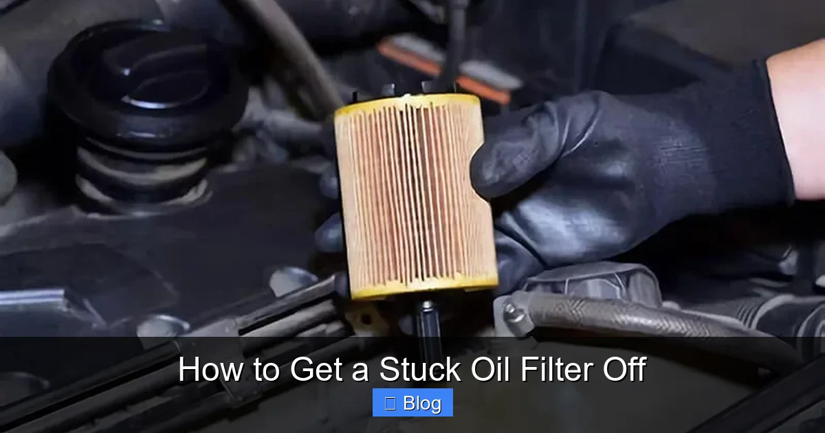 How to Get a Stuck Oil Filter Off