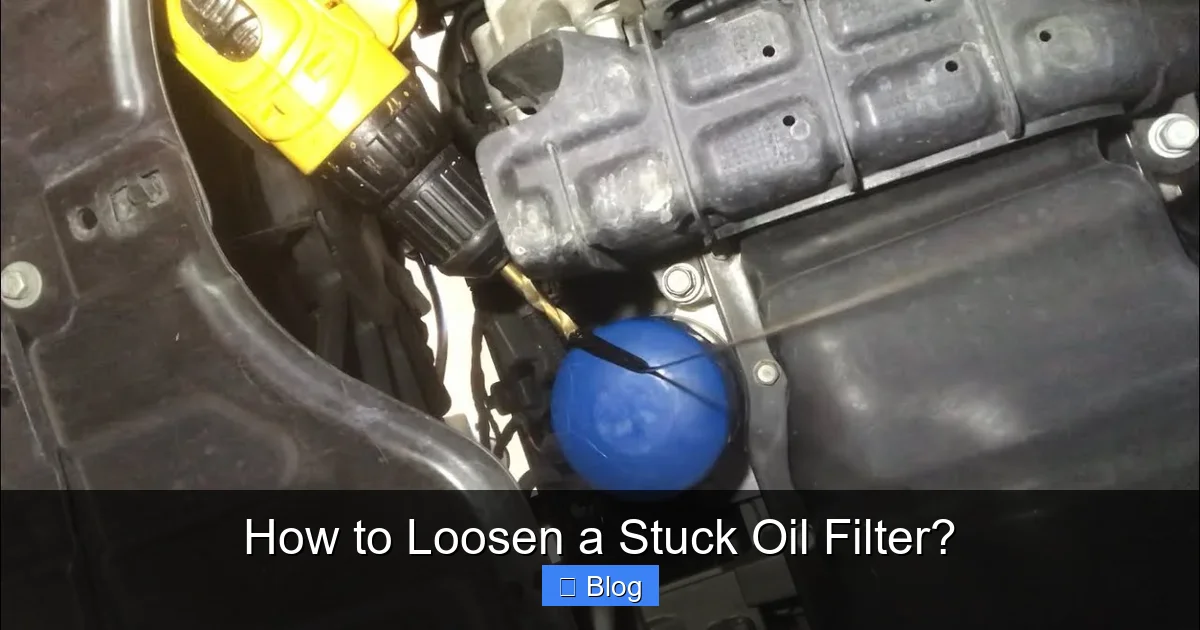 How to Loosen a Stuck Oil Filter?
