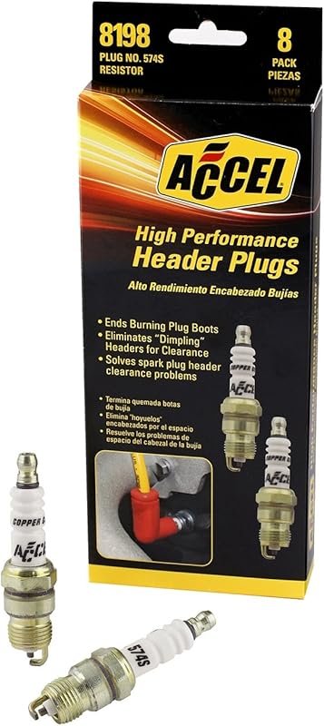 ACCEL 8198 Performance U-Groove Header Spark Plug, 8-Pack for Optimal 