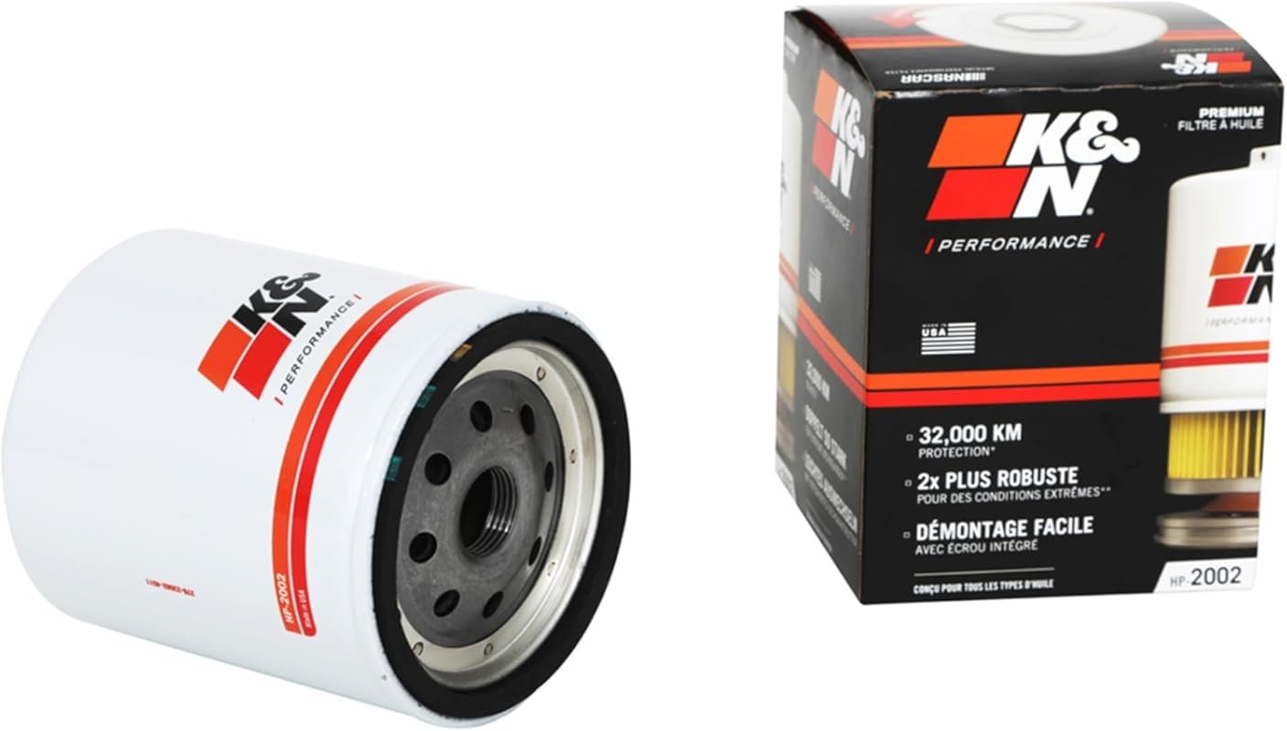 K&N HP-2002 Premium Oil Filter: 20,000 Mile Engine Protection with Wre