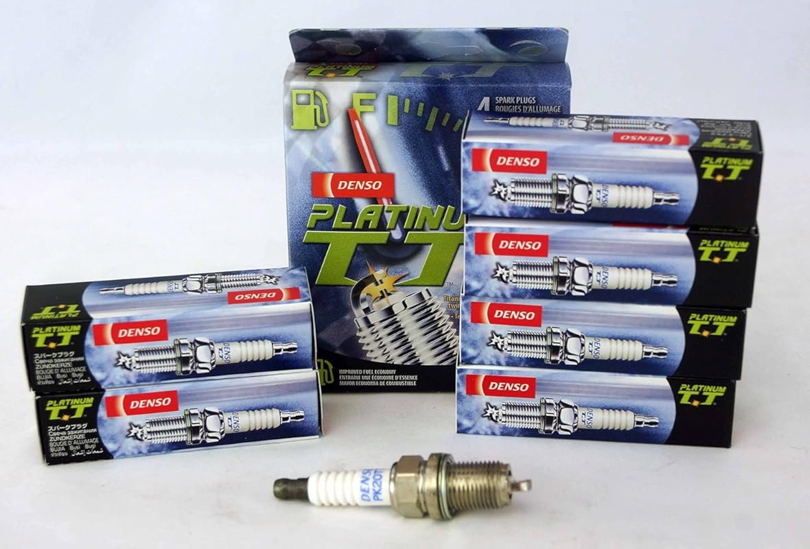 DENSO 4504 Platinum TT Spark Plugs (PK20TT, 6-Pack) for Optimal Engine