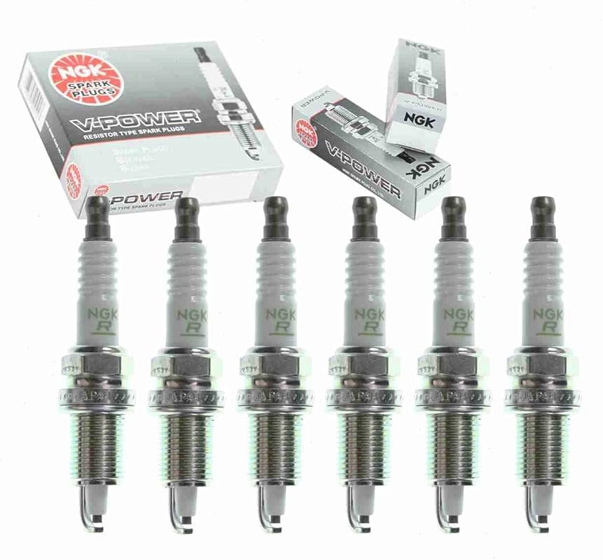 NGK 6-Piece V-Power Spark Plugs for Jeep TJ Wrangler 4.0L L6 (1997-200