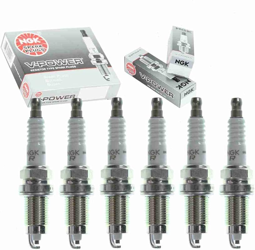 NGK 6-Piece V-Power Spark Plugs for Jeep Cherokee 4.0L L6 (1991-1998) 