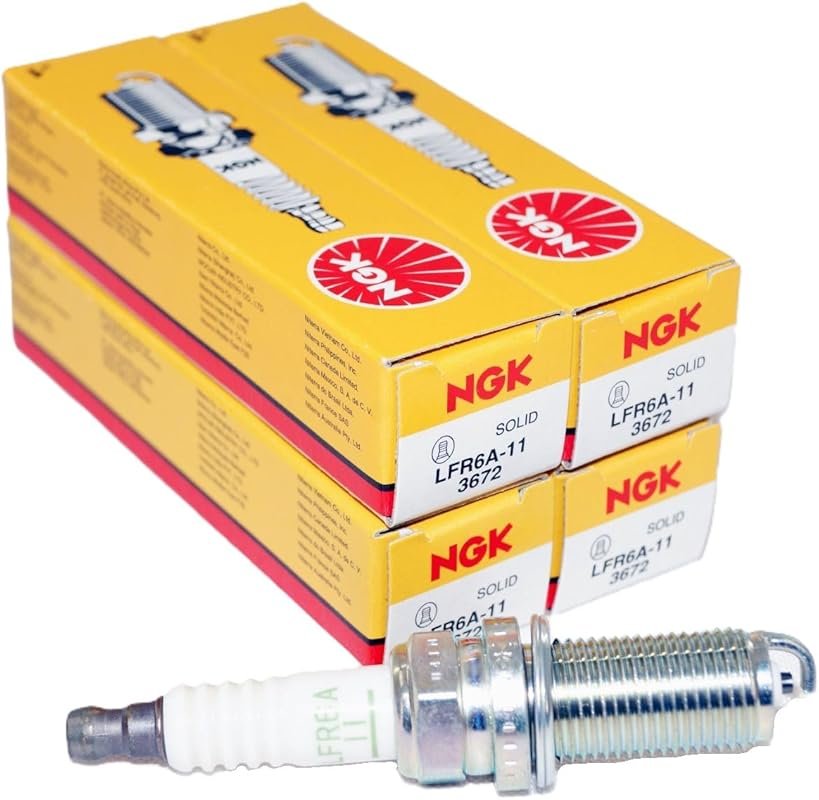 NGK LFR6A-11 Iridium Spark Plugs, Pack of 4, High-Performance Ignition