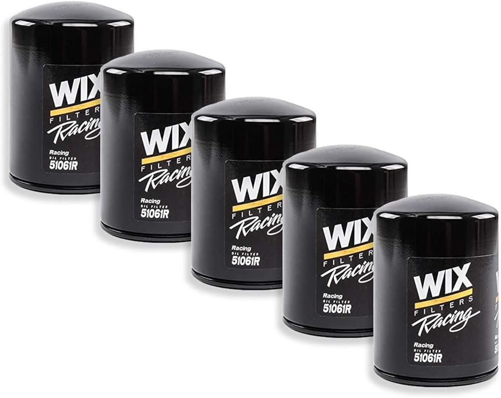 WIX 51061R High-Performance Spin-On Lube Filter Multi-Pack (5 Filters)