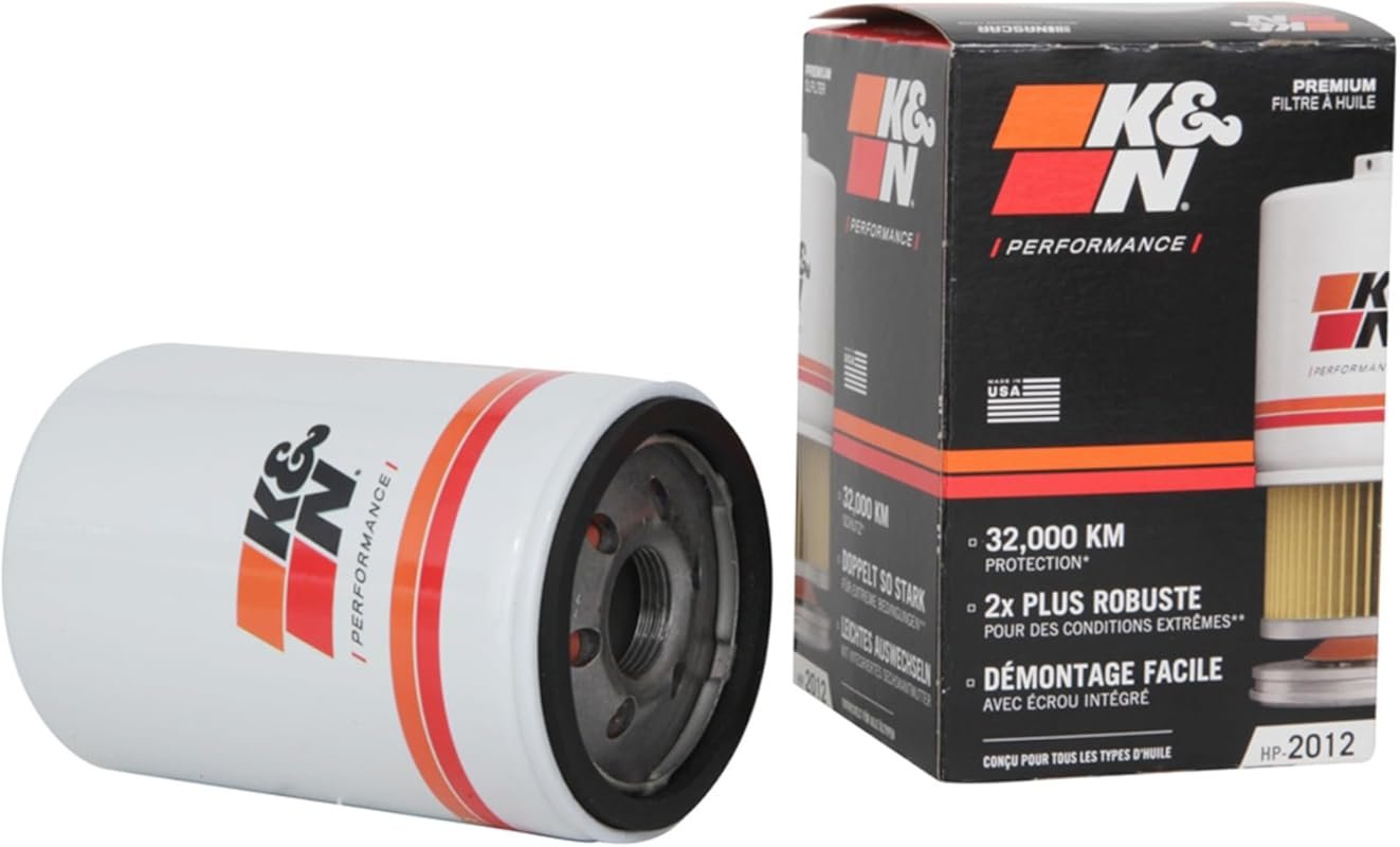 K&N HP-2012 Premium Oil Filter: 20,000 Mile Engine Protection with Wre