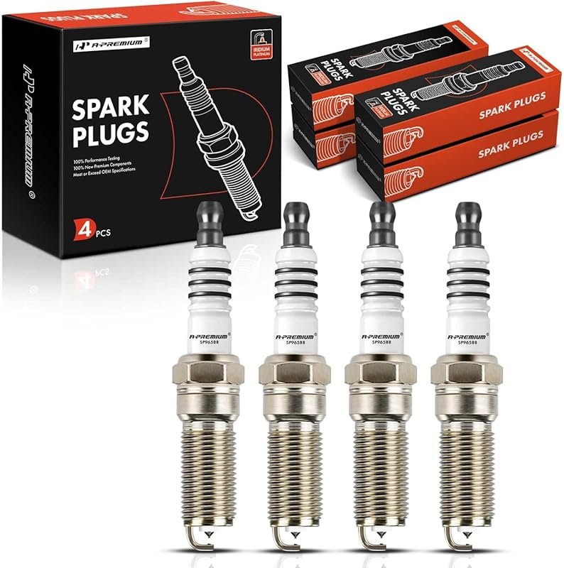 A-Premium Iridium Platinum Spark Plugs for Ford, Lincoln Turbocharged 