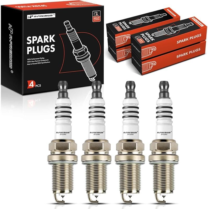 A-Premium Iridium Platinum Spark Plugs (4-Pack) for Honda TRX650FA Rin