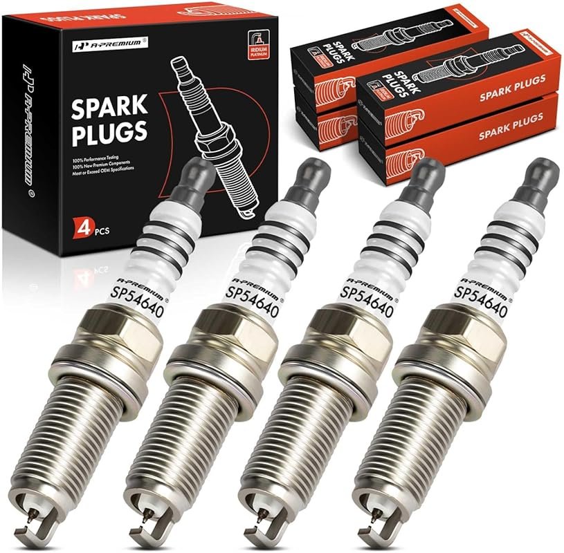 A-Premium Iridium Spark Plugs (4-Pack) Compatible with Toyota, Hyundai