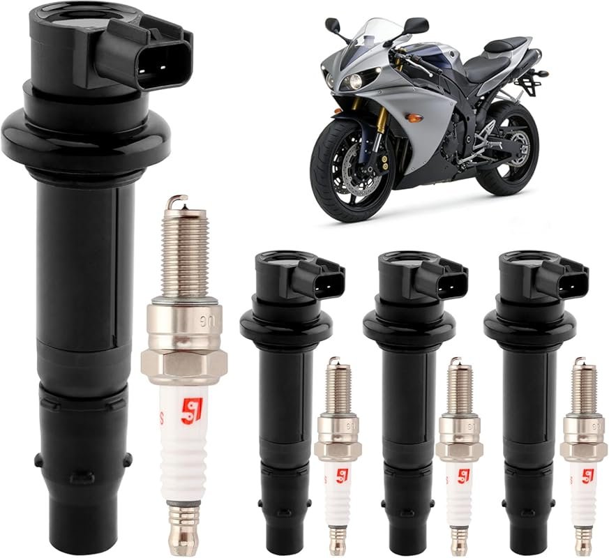 Compatible Ignition Coils & Spark Plugs for Yamaha FZ1, YZF-R1, R6, VM