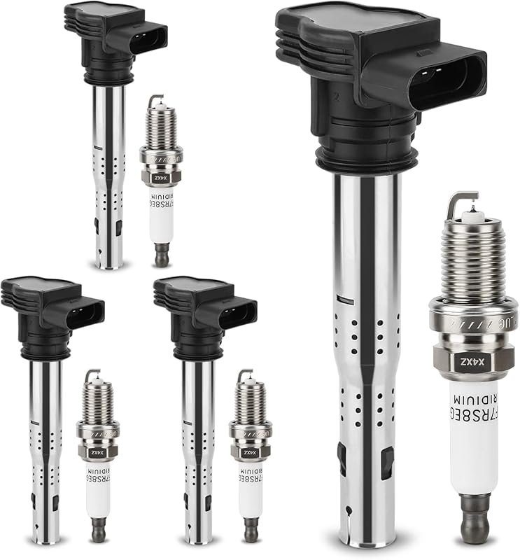 UF575 Ignition Coil & 1675 Double Iridium Spark Plug Kit for Audi VW E