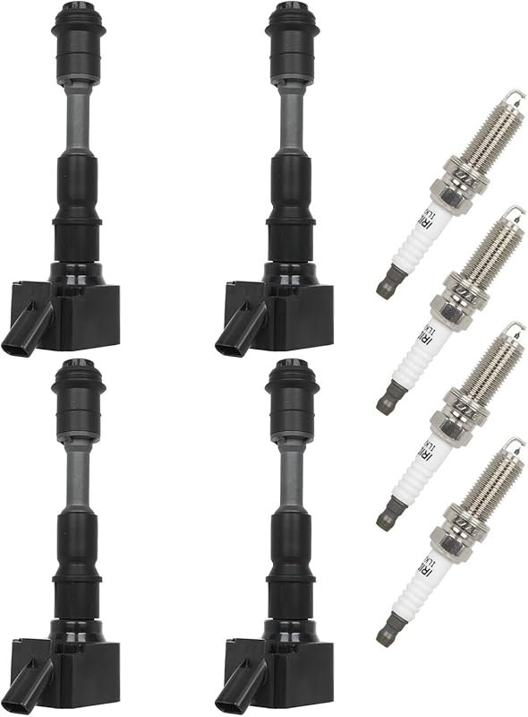 ECCPP UF756 Ignition Coils & Iridium Spark Plugs (4-Pc) for Volvo 2.0L